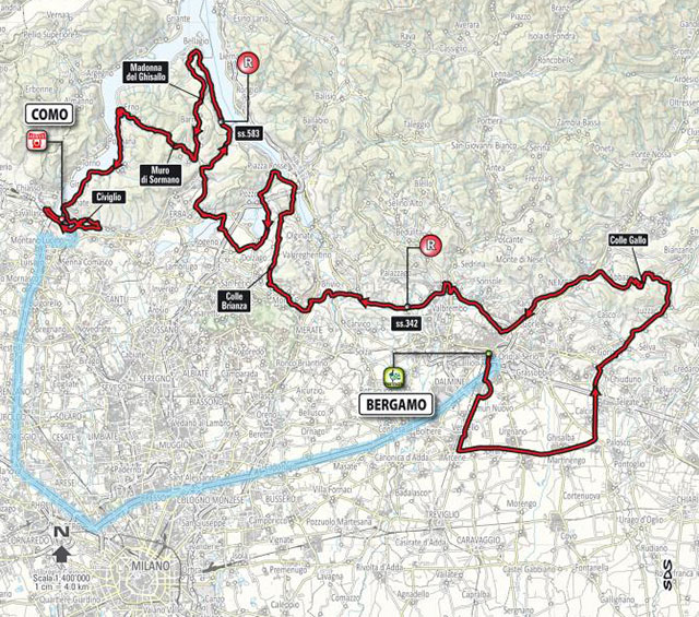 Giro de Lombardía 2018 - Recorrido