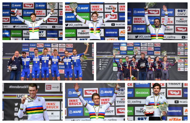 Campeones Mundiales de Ciclismo de Ruta Innsbruck 2018