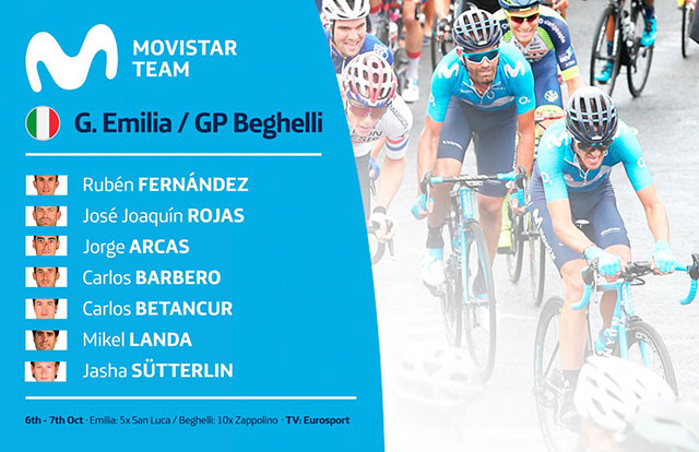 Movistar Team en el Giro dell’Emilia y GP Beghelli