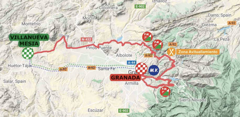 Recorrido de la Etapa 4 de la Vuelta a Andalucía 2020