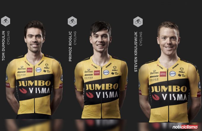 Tom Dumoulin, Primoz Roglic y Steven Kruijswijk (Jumbo-Visma)