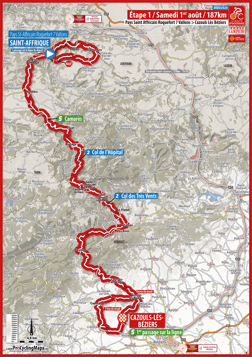 La Route d’Occitanie 2020 (Etapa 1) Recorrido