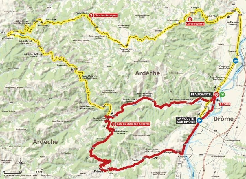 Critérium du Dauphiné 2022 (Etapa 1) Recorrido