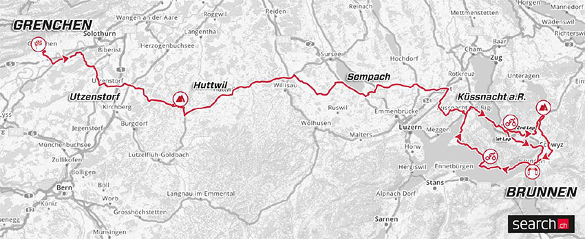 Tour de Suiza 2022 (Etapa 4) Recorrido