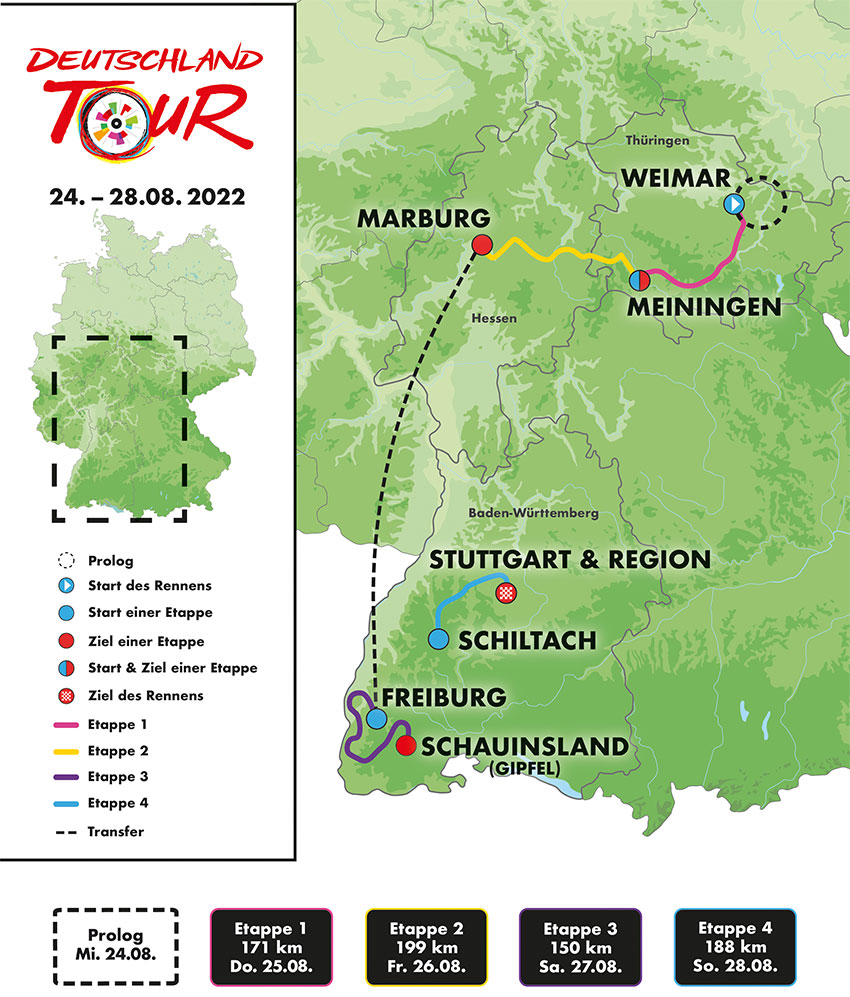 Tour de Alemania 2022 - Recorrido