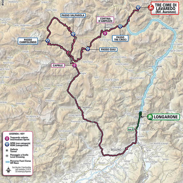 Recorrido de la Etapa 19 del Giro de Italia 2023