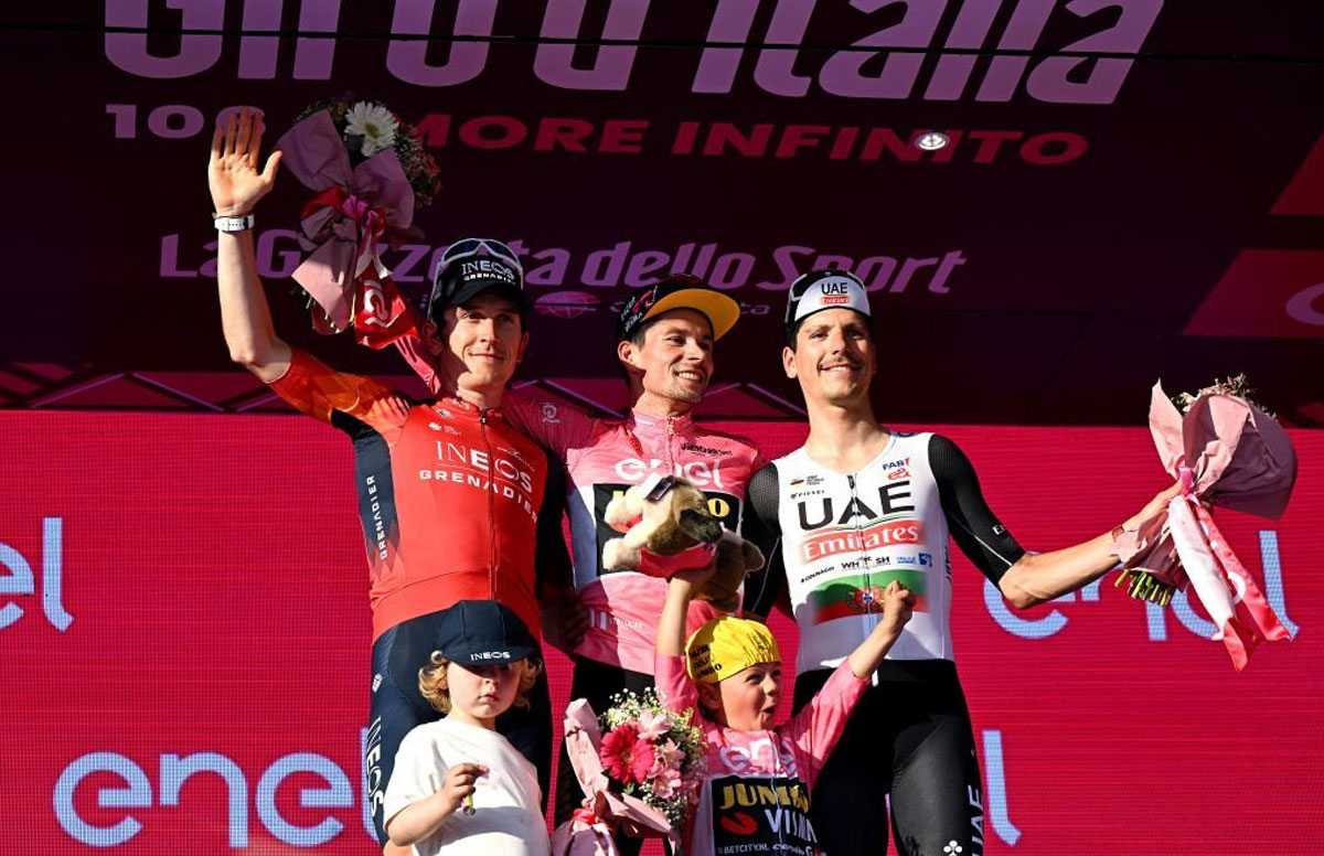Pódium del Giro de Italia 2023