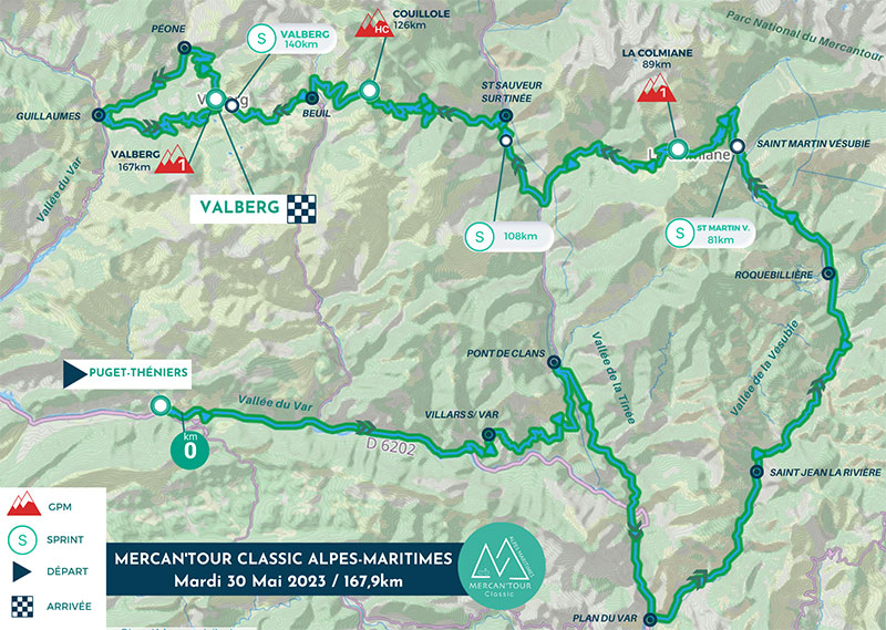 Mercan Tour Classic Alpes-Maritimes 2023 - Recorrido