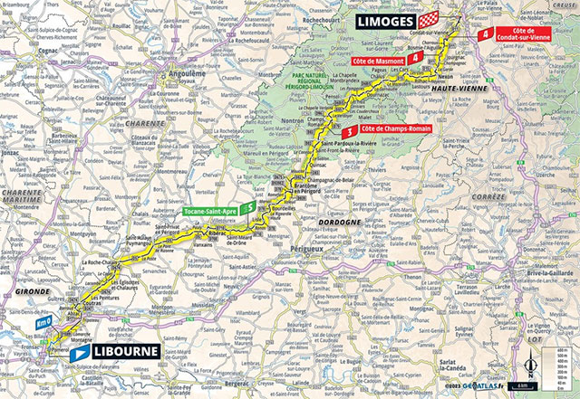 Tour de Francia 2023 (Etapa 8) Recorrido