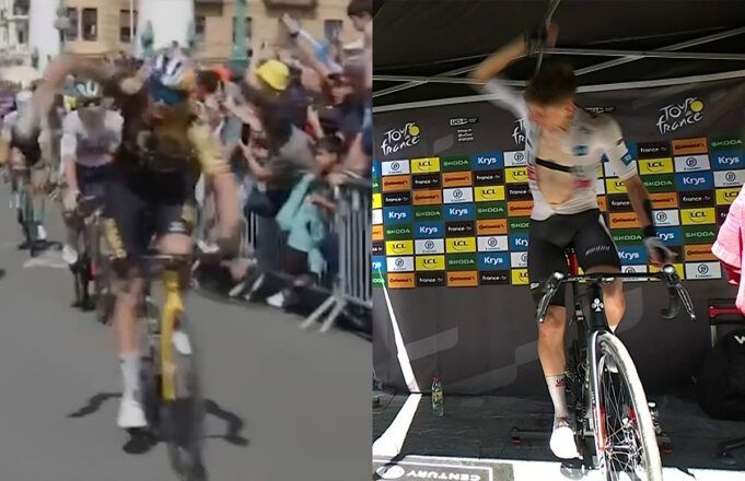 Wout Van Aert y Tadej Pogacar