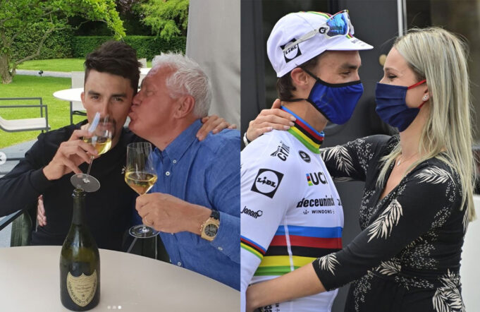 Patrick Lefevere y Julian Alaphilippe